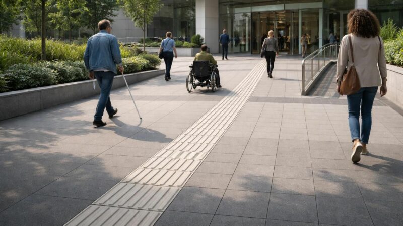 découvrez la bande de guidage pmr, un élément clé de la réglementation pour assurer l'accessibilité et la sécurité dans les lieux publics.