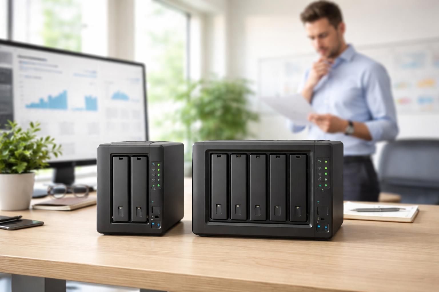 découvrez comment choisir entre un nas synology 2 baies ou 4 baies pour optimiser le stockage et la gestion des données de votre pme.
