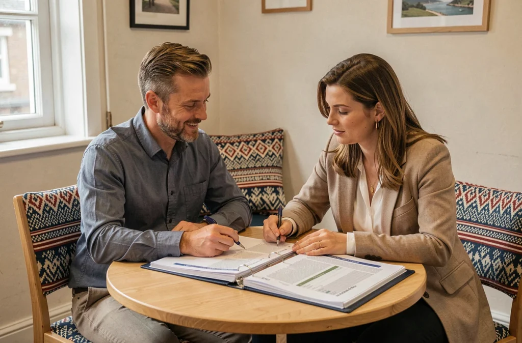 Deux consultants de Complémentarité collaborant sur des dossiers de recrutement et d'intérim en Finistère