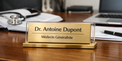 la plaque professionnelle